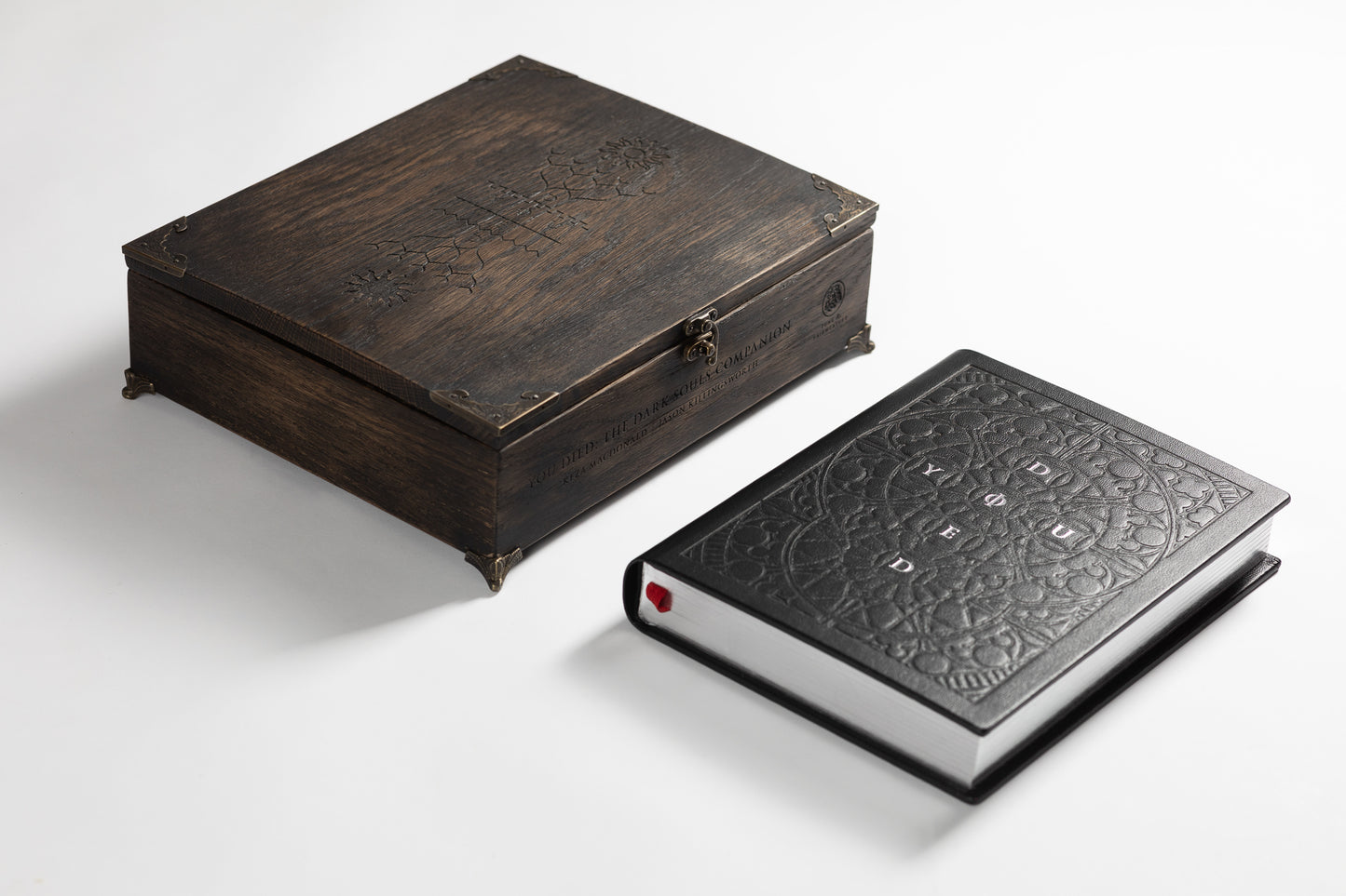 "Gravelord Servant Edition" Italian-leather copy of You Died with handcrafted oak coffin)