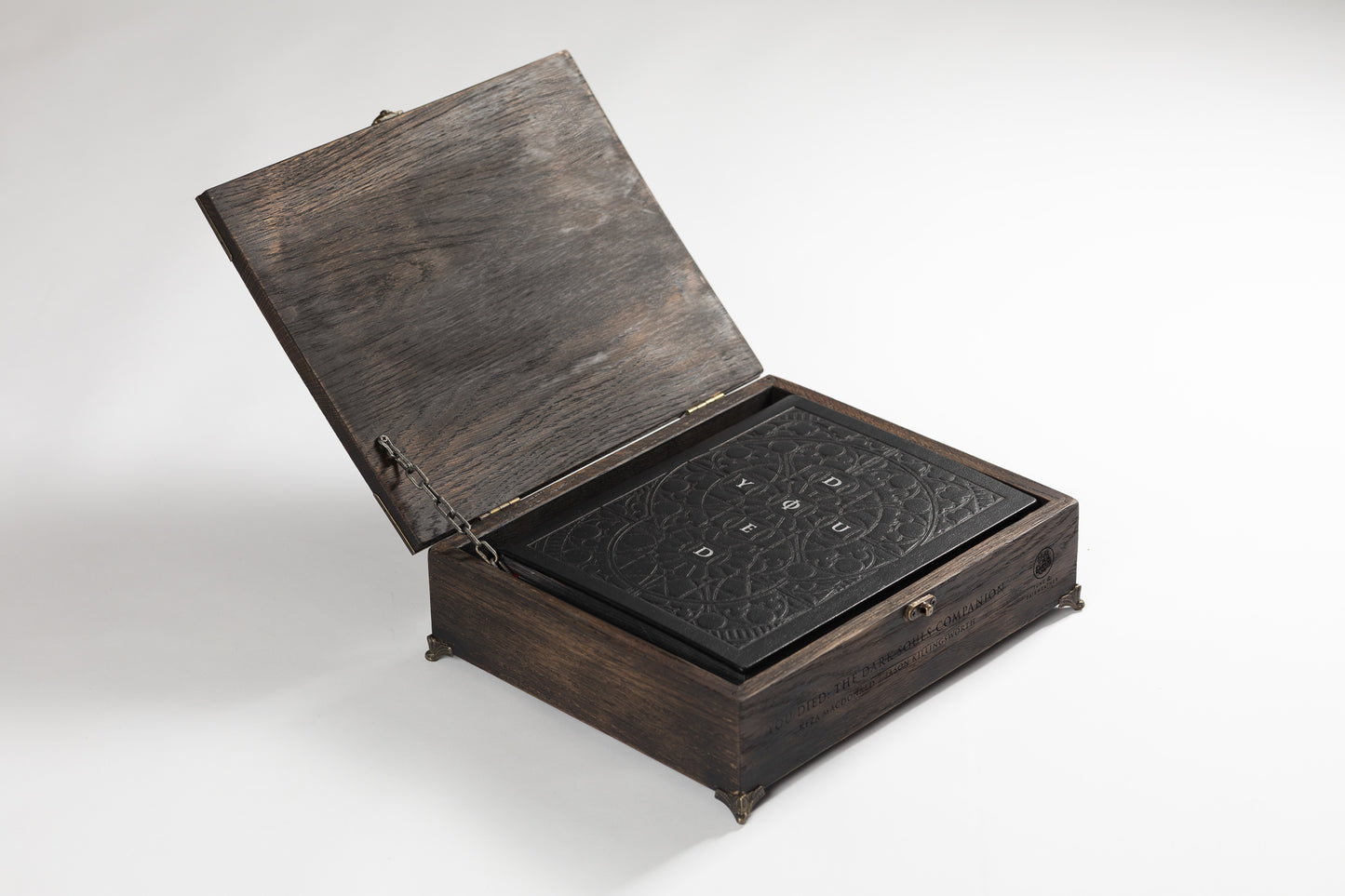 "Gravelord Servant Edition" Italian-leather copy of You Died with handcrafted oak coffin)