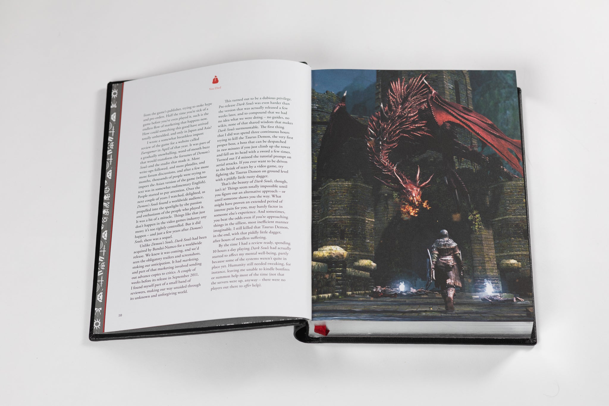 "Gravelord Servant Edition" Italian-leather copy of You Died with handcrafted oak coffin)