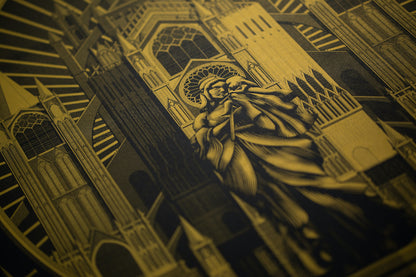 Mother & Child print ("Gold-Hemmed Black" limited edition)