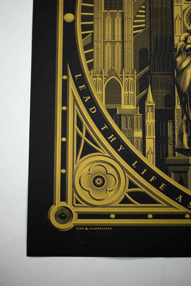 Mother & Child print ("Gold-Hemmed Black" limited edition)