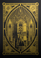 Mother & Child print ("Gold-Hemmed Black" limited edition)