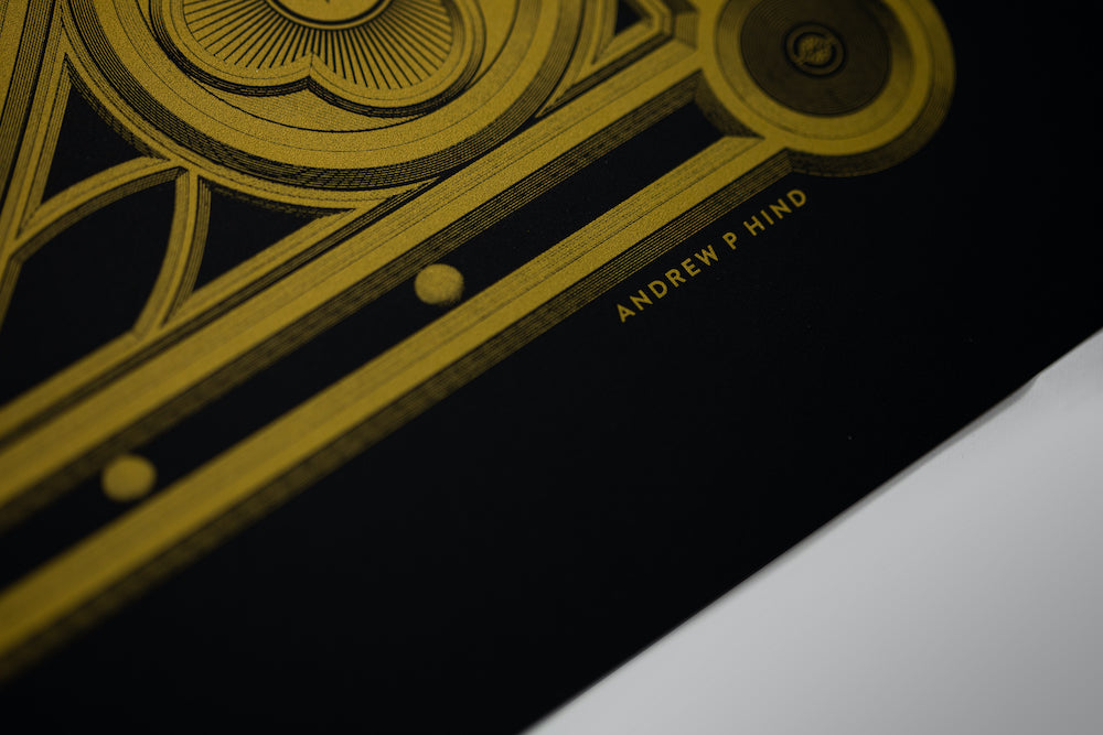 Mother & Child print ("Gold-Hemmed Black" limited edition)