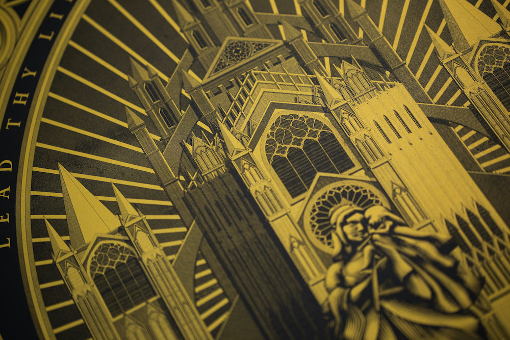 Mother & Child print ("Gold-Hemmed Black" limited edition)