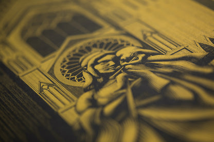 Mother & Child print ("Gold-Hemmed Black" limited edition)