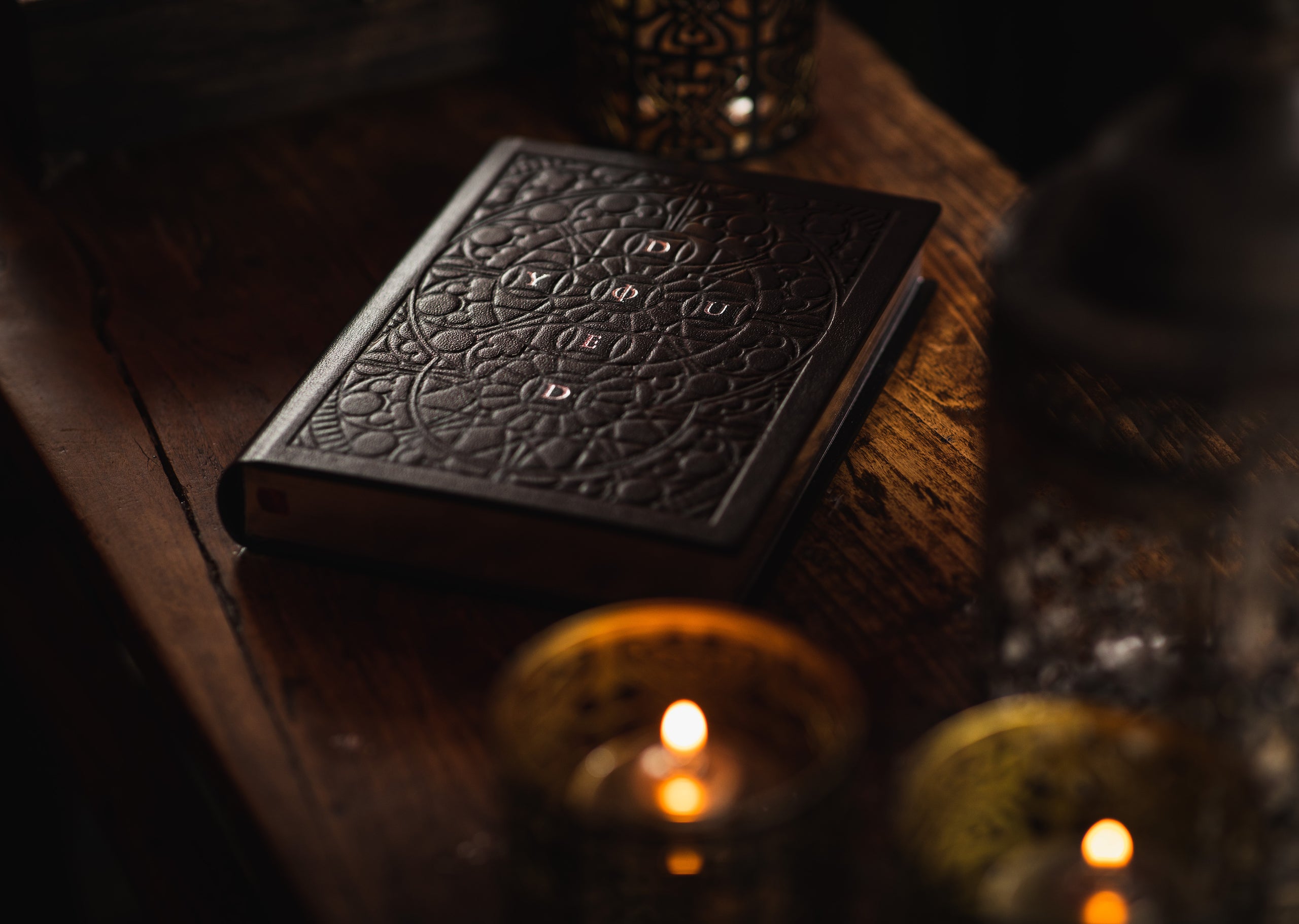 "Gravelord Servant Edition" Italian-leather copy of You Died with handcrafted oak coffin)