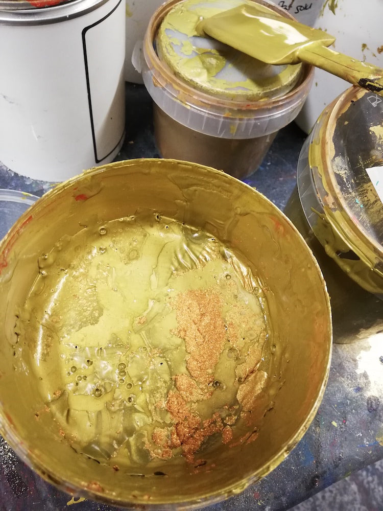 Mother & Child print ("Gold-Hemmed Black" limited edition)