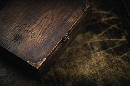 "Gravelord Servant Edition" Italian-leather copy of You Died with handcrafted oak coffin)